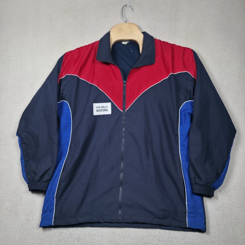 Vintage Kid Kelly Boxing Track Jacket Mens XL Windbreaker 90s Retro Color Block